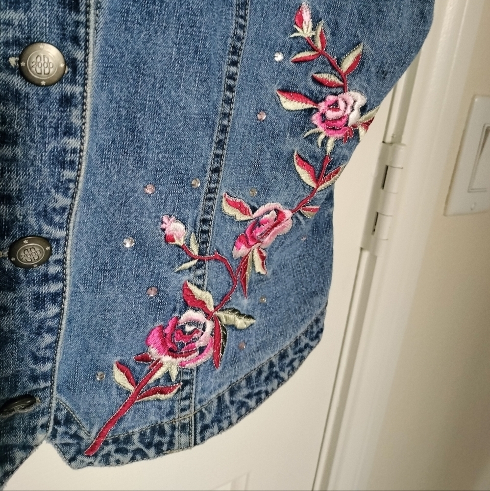 Y2k Bill Blass Vest - Adorable Hot Pink Roses Size medium - Picture 7 of 7